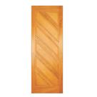 Folha de Porta Madeira Maciça Angelim 210x92x3,3 Almofadas Diagonais Jomadi