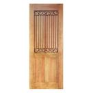 Folha de Porta Madeira Maciça Meia Grade Renda 90x210x3,5cm Cedro Rosa Folha de Porta Madeira Maciça Meia Grade Renda 90x210x3,5cm Cedro Rosa