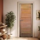 Folha de Porta Madeira Maciça Tauari 210x62cm Sete Réguas 2.2 Horizontais Jomadi