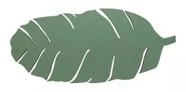 Folha decorativa art wood bananeira verde