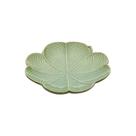 Folha Decorativa Prato Banana Leaf Cerâmica Verde Lyor 20cm