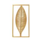 Folha Gold Adorno de Parede Dourado em Metal 34x18 cm Folha Gold Adorno de Parede Dourado em Metal 34x18 cm