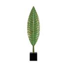 Folha Helicônia Pedestal Decor Verde E Ouro 68X16cm - Vylux