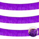 Folha metálica Fringe Garland BEISHIDA, 3 pacotes, 9 m, roxa