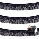 Folha metálica preta Fringe Garland BEISHIDA, 3 pacotes (9 m)