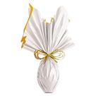 Folha para Ovos de Páscoa Double Face Acetinado Branco Ouro 69x89cm - 25 unidades - Cromus - Rizzo
