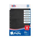 Folha para Pastas 18 Bolsos 3x3 cor Preta c/ 10 Unidades BRA - BC-222C_PRETO_CX