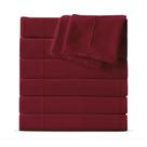 Folha plana Maple & Stone Queen Size, pacote com 6 unidades de microfibra cor de vinho