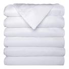 Folha plana ZPECC White Twin Size, pacote com 6 unidades de microfibra escovada