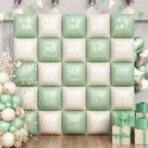 Folha quadrada de parede de balão HILAVO Sage Green 20 unidades