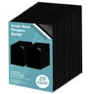 Folhas de acrílico Egofine Black, pacote com 20, 8 x 10 polegadas e 1 mm de espessura