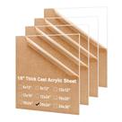 Folhas de acrílico KINLINK 20x24cm, acrílico transparente de 3 mm, pacote com 4 Folhas de acrílico KINLINK 20x24cm, acrílico transparente de 3 mm, pacote com 4