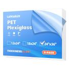 Folhas de acrílico Langaelex 24x36-1mm Clear PET, pacote com 6