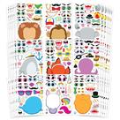 Folhas de adesivos JOYIN Make-a-Face Animal Mix Match 36 unidades