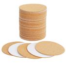 Folhas de apoio Cork Coaster, pacote com 50 unidades, autoadesivas de 9 cm de diâmetro
