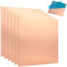 Folhas de cobre MUKLEI 6 peças de 15 x 15 cm com 0,8 mm de espessura, cobre 100% puro