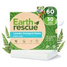 Folhas de detergente para roupa Earth Rescue até 60 cargas
