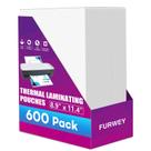 Folhas de laminação FURWEY 600, pacote 8,9 x 11,4”, 3 mil para laminador