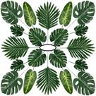 Folhas de palmeira artificiais Recosis 60 peças para decoração de festas Folhas de palmeira artificiais Recosis 60 peças para decoração de festas