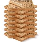 Folhas de papel de cera 30x30cm 1800 unidades, marrom resistente à graxa
