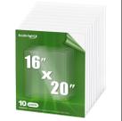 Folhas de PET/acrílico EASBriight, pacote com 10, 16 x 20 cm, 1 mm de espessura