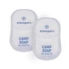 Folhas de Sabão para Acampamento Stansport Pacote com 2 de 100 Folhas Biodegradáveis Folhas de Sabão para Acampamento Stansport Pacote com 2 de 100 Folhas Biodegradáveis