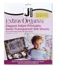 Folhas de Tecido Organza de Seda Jacquard 21,5x28 cm Pacote com 5