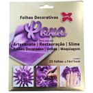 Folhas Decorativas Roxo 14x14cm Com 25fls