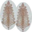 Folhas Flores Árvore Natal Gliter Rose Gold 40cm Kit 6pçs