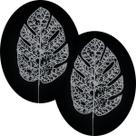 Folhas Flores Enfeite Natalino Gliter Prata Kit 12pçs 35cm Folhas Flores Enfeite Natalino Gliter Prata Kit 12pçs 35cm