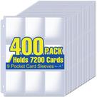 Folhas para Álbum de Cartas ZENOWICK com 7200 bolsos, 400 páginas, 9 bolsos por página