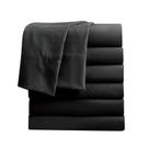 Folhas planas de microfibra FreshCulture King Size, pacote com 6 pretas