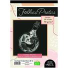Folhas pretas 90g a4 flex 50fls jandaia arts 7123177