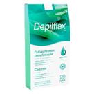 Folhas Prontas Corporais Depilação Cera Depilflax Aloe Vera 20UN
