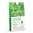 Folhas Prontas Corporais Depilflax com Óleo de Hortelã - 20 Unidades