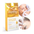 Folhas Prontas para Depilação Facial Buço Sobrancelha Depilflax Natural 24 un