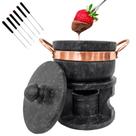 Fondue em Pedra Sabão 500ml + 6 Garfinhos Fondue em Pedra Sabão 500ml + 6 Garfinhos