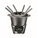 Fondue Ferro Fundido 1,2L com Fogareiro e 6 Garfos Preto Panela Mineira