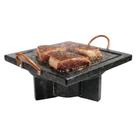 Fondue Pedra Sabão Chapa Quadrada 25 cm + Rechaud Fondue Pedra Sabão Chapa Quadrada 25 cm + Rechaud