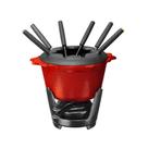 Fondue Queijo Chocolate Vermelho Panela Mineira 18cm 1,2L