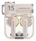 Fone Bluetooth 5.3 Monster XKT15 Sem Fio Gamer RGB InEar com Microfone Branco Violeta