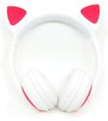 Fone Bluetooth com Orelhas de Gato e Iluminação LED Fone Sem Fio de Gatinho BRANCO