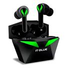 Fone Bluetooth Gamer 5.0 It blue Le-2406 Com Microfone Academia Treino Corrida Preto com LED