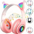 Fone Bluetooth Rosa Fofo Estilo Kitty Anime