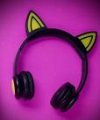Fone de gatinho preto