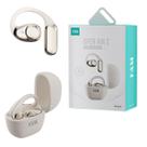 Fone De Ouvido Bluetooth 5.0 FAM OWS301 Open Air 2 C/Micrifone Condução Ossea Confortavél Off-White