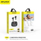 Fone de ouvido bluetooth 5.4 awei tela touch