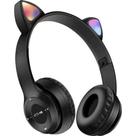 Fone De Ouvido Bluetooth Com Orelhas De Gato Led - Estilo E Diversão Com Qualidade De Som Cor:preto Fone De Ouvido Bluetooth Com Orelhas De Gato Led - Estilo E Diversão Com Qualidade De Som Cor:preto
