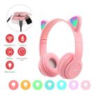 Fone de Ouvido Bluetooth Gato Led Para Crianças Fone de Ouvido Bluetooth Gato Led Para Crianças