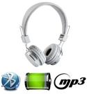 Fone De Ouvido Bluetooth Micro Sd Mp3 Rádio Fm Player - Branco